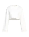 Courrèges Courreges Woman Sweatshirt Ivory Size L Cotton In White