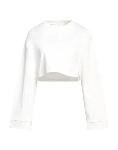 Courrèges Courreges Woman Sweatshirt Ivory Size L Cotton In White
