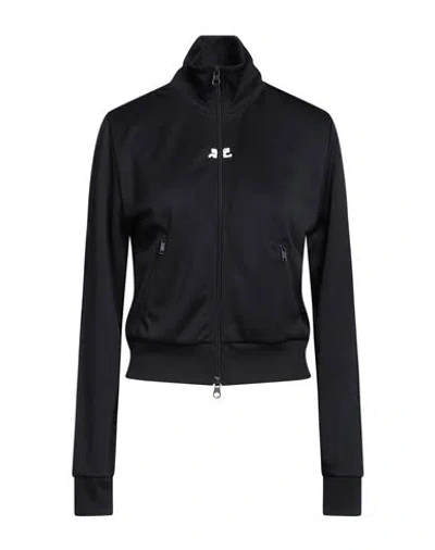 Courrèges Courreges Woman Sweatshirt Midnight Blue Size L Polyester, Elastane