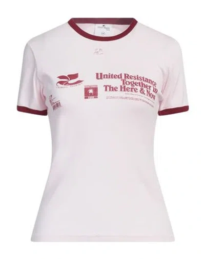 Courrèges Courreges Woman T-shirt Light Pink Size M Cotton In Pink
