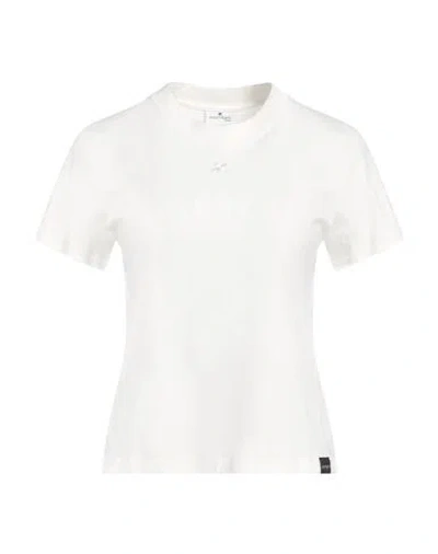 Courrèges Courreges Woman T-shirt White Size L Cotton