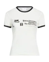 Courrèges Woman T-shirt White Size L Cotton In White
