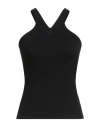 Courrèges Woman Top Black Size L Cotton, Elastane