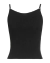 Courrèges Woman Top Black Size L Viscose, Polyester In Black