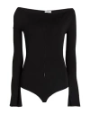 Courrèges Courreges Woman Bodysuit Black Size M Viscose, Elastane In Black