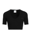 Courrèges Crop Top In Cotton In Black