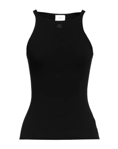 Courrèges Courreges Woman Top Black Size S Viscose, Polyester
