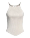 Courrèges Courreges Woman Top Light Grey Size M Viscose, Polyester
