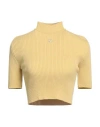 Courrèges Courreges Woman Sweater Mustard Size L Viscose, Polyester In Yellow