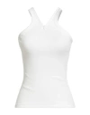 Courrèges Woman Top White Size L Cotton, Elastane