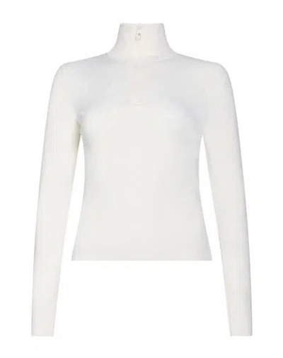 Courrèges Woman Turtleneck Ivory Size M Merino Wool In White