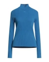 Courrèges Courreges Woman Turtleneck Light Blue Size M Viscose, Polyester