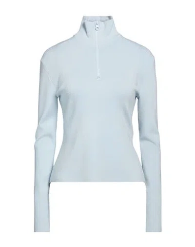 Courrèges Woman Turtleneck Sky Blue Size L Merino Wool