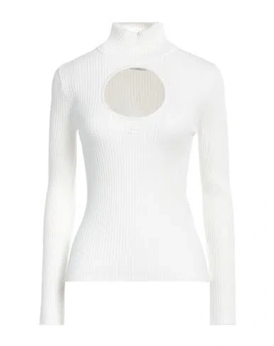 Courrèges Courreges Woman Turtleneck White Size M Viscose, Polyester