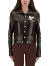 Courrèges Courreges Women Reedition Vinyl Jacket In Brown