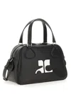 Courrèges Structured Black Bowling Bag With Versatile Carrying Options