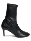 Courrèges Oblique Strap Ankle Boots In Black