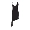 Courrèges Courreges Black Polyester Mini Dress