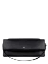 Courrèges Rectangular Leather Shoulder Bag With Adjustable Strap In Black