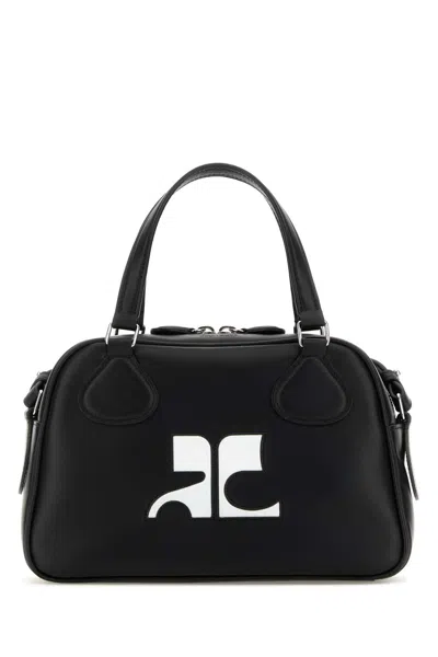 COURRÈGES COURREGES WOMEN BLACK LEATHER REEDITION HANDBAG