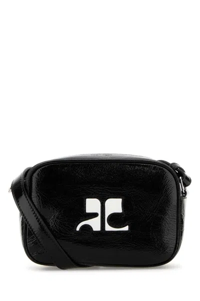 COURRÈGES COURREGES WOMEN BLACK NAPLACK REEDITION SHOULDER BAG