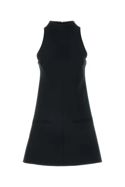 Courrèges Courreges 2-pocket Twill A-line Dress In Black