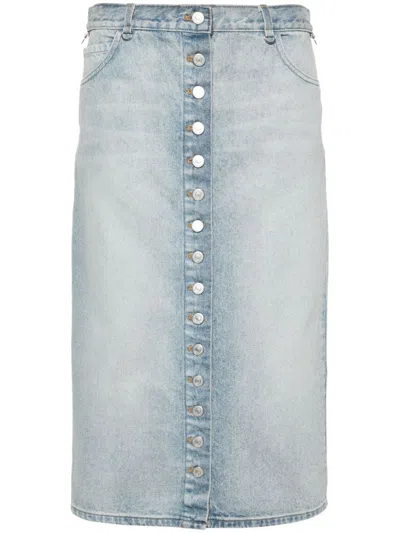 Courrèges Women's Blue Midi Skirt