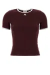 Courrèges Courreges Women Burgundy Cotton T-shirt In Red