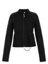 Courrèges Fitted High Collar Zip Detail Jacket