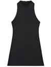 Courrèges Twisted Design Sleeveless Top In Soft Cotton In Nero
