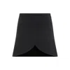 Courrèges Ellipse Black Twill Mini Skirt In Black