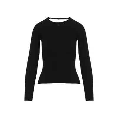 Courrèges Courreges Lingerie Strap Rib Knit Pullover Women In Black