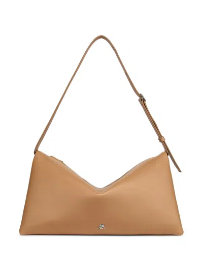 Courrèges Women's Cuff Leather Shoulder Bag In Brown