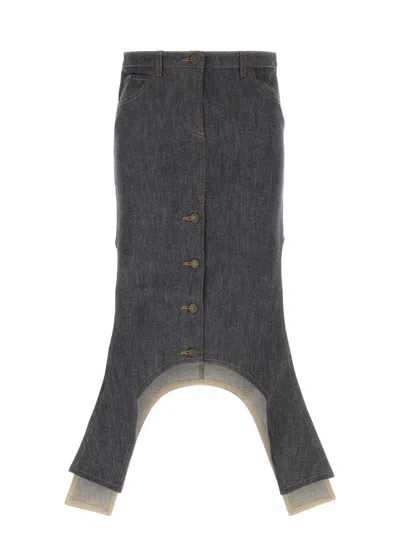 COURRÈGES WOMEN'S DENIM SKIRT