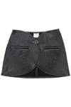 Courrèges Courreges Ellipse Vinyl Mini Skirt In Black