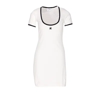 Courrèges Courreges Women Holistic Contrast Logo Dress In White