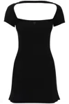 Courrèges Women's "hyperbole Mini Ribbed Jersey Dress With In Black
