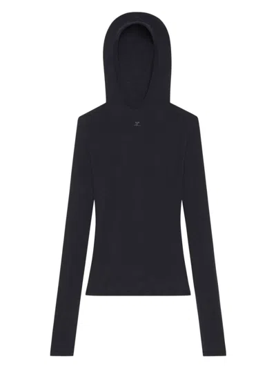 Courrèges Women's Light Wool Hooded Sweater