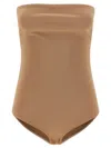 Courrèges Courreges Women Lingerie Bustier Bodysuit In Brown