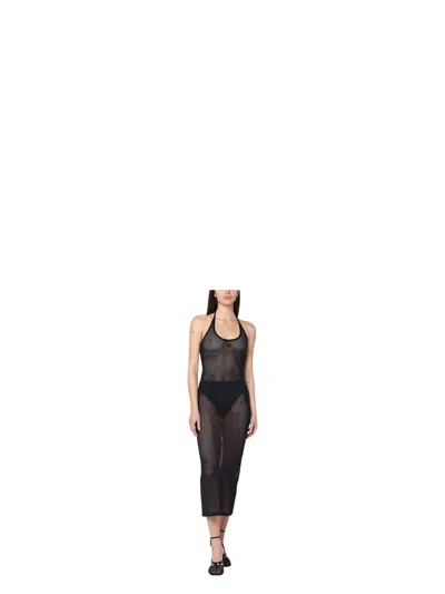 COURRÈGES WOMEN'S MESH COTTON DRESS