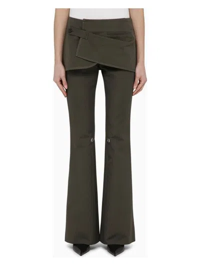 COURRÈGES WOMEN'S MILITARY COTTON MINI SKIRT TROUSERS