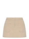Courrèges Courregès Mini-skirt 2-pockets Twill