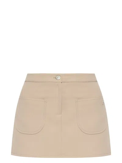 Courrèges Women's Mini-skirt 2-pockets Twill