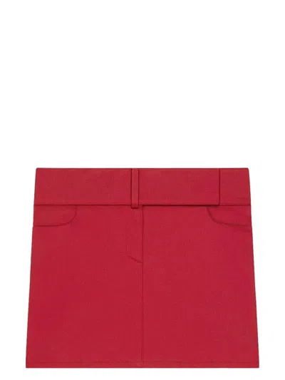 Courrèges Women's Mini Skirt Belted Polycotton
