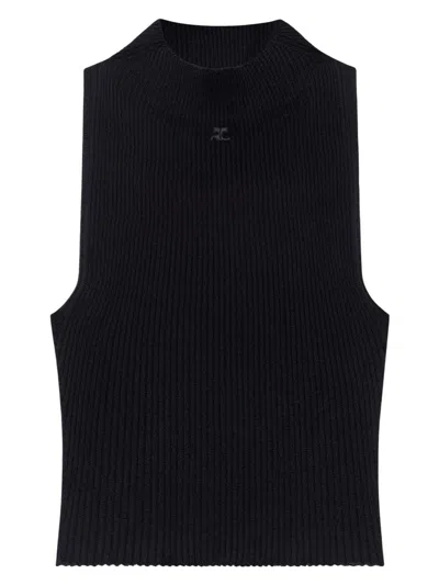 COURRÈGES WOMEN'S MOCKNECK T SHIRT