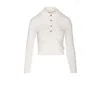 Courrèges Collared Neck Knotted Front Long Sleeves