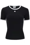Courrèges Signature Contrast T-shirt In Black