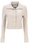 Courrèges Courreges Re Edition Jacket In Coated Cotton In Beige