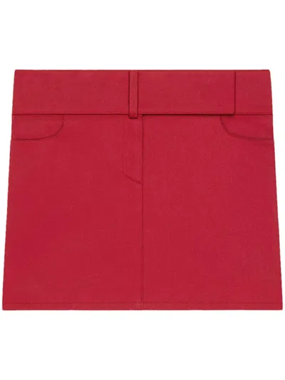 COURRÈGES WOMEN RED MINI SKIRT WITH BELT, 28 LUXURY SKIRTS FOR WOMEN DARVEYS