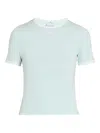 Courrèges Women's Reedition Contrast Cotton Tee In Green